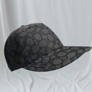 Authentic Coach Unisex Black Monogram Baseball Cap Size M/L